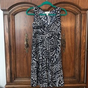 LOFT Navy/White Sleeveless Dress